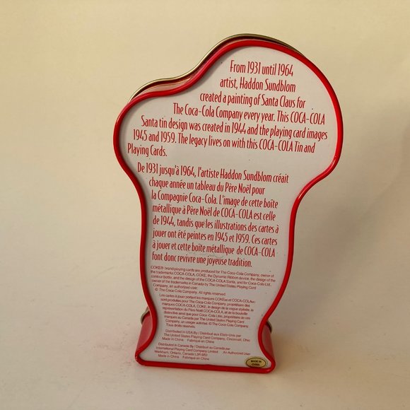 VTG Coca Cola Santa Claus 6.5" H Tin (No Cards) Coca Cola Christmas Collectible - Picture 4 of 16